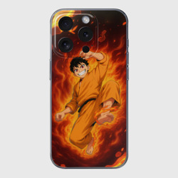 Чехол для iPhone 15 Pro силиконовый с защитой камеры Шинра Пламенная бригада пожарных