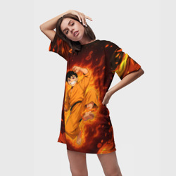 Платье-футболка 3D Шинра Пламенная бригада пожарных - фото 2