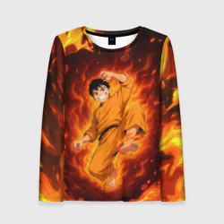 Женский лонгслив 3D Шинра Пламенная бригада пожарных