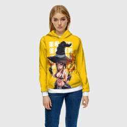 Женская толстовка 3D Пламенная бригада пожарных Маки ведьма - фото 2
