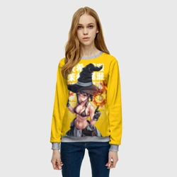 Женский свитшот 3D Пламенная бригада пожарных Маки ведьма - фото 2