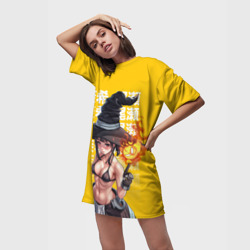 Платье-футболка 3D Пламенная бригада пожарных Маки ведьма - фото 2