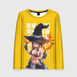 Женский лонгслив 3D Пламенная бригада пожарных Маки ведьма