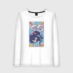 Женский лонгслив хлопок Пламенная бригада пожарных - Тамаки Котатсу