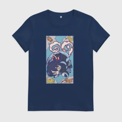 Женская футболка хлопок Пламенная бригада пожарных - Тамаки Котатсу