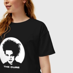 Женская футболка хлопок Oversize Группа The Cure - фото 2