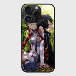 Чехол силиконовый для Apple iPhone 15 Pro Мax матовый Asuna & Kirito SAO
