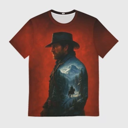 Мужская футболка 3D Red dead redemption 2 - Артур Морган