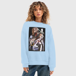 Женский свитшот oversize без начеса хлопок SAOnline - фото 2