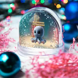 Игрушка Снежный шар Blueberini Octopusini мем - фото 2