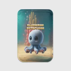 Картхолдер Magsafe магнитный Blueberini Octopusini мем