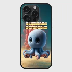 Чехол силиконовый для Apple iPhone 15 Pro матовый Blueberini Octopusini мем