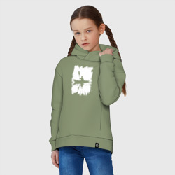 Детское худи Oversize хлопок Каякинг белый штрих - фото 2
