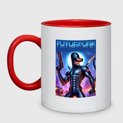 Кружка двухцветная Cyber Bender - futurpunk fantasy
