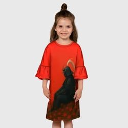 Детское платье 3D Ghost of Tsusima - самурай на алом закате - фото 2