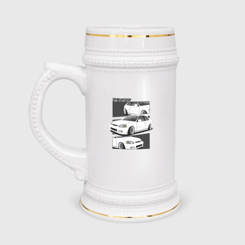 Кружка пивная Honda Civic  JDM легенда 