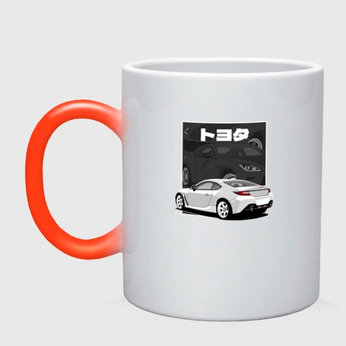 Кружка хамелеон Toyota GR86  Японский спорткар