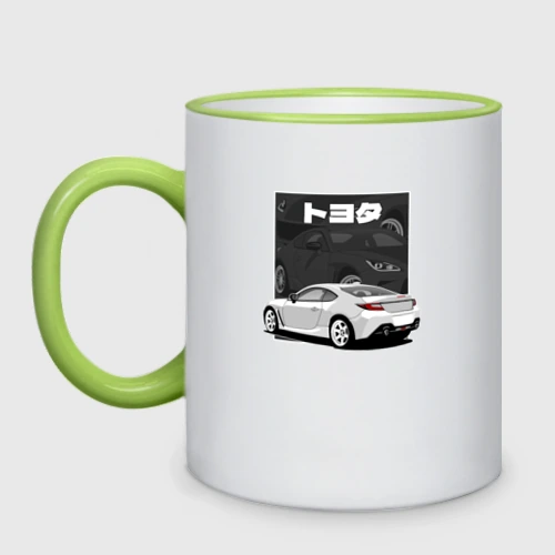 Кружка двухцветная Toyota GR86  Японский спорткар