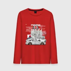 Мужской лонгслив хлопок Mazda rx-7 & Marin kitagawa