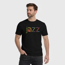 Мужская футболка хлопок Color of jazz - фото 2