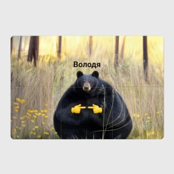 Магнитный плакат 3Х2 Володя - мишка