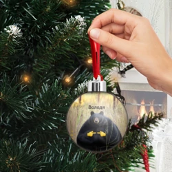 Ёлочный шар Володя - мишка - фото 2