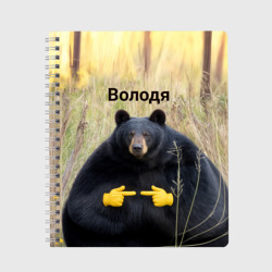 Тетрадь Володя - мишка