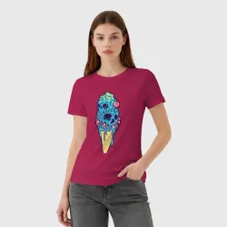 Женская футболка хлопок Ice cream skeletors - фото 2