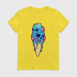 Женская футболка хлопок Ice cream skeletors
