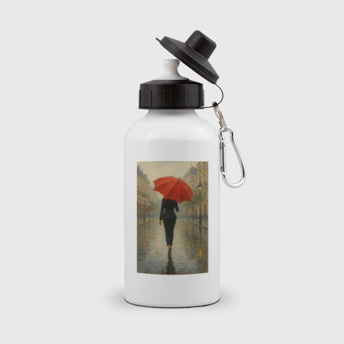Бутылка спортивная Women with red umbrella Paris