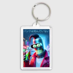 Брелок прямоугольный 35*50 Bender with lemonade - neon glow