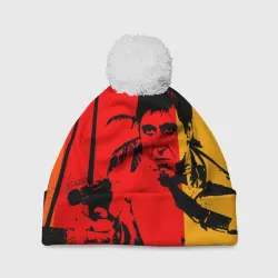 Шапка 3D c помпоном  Tony Montana
