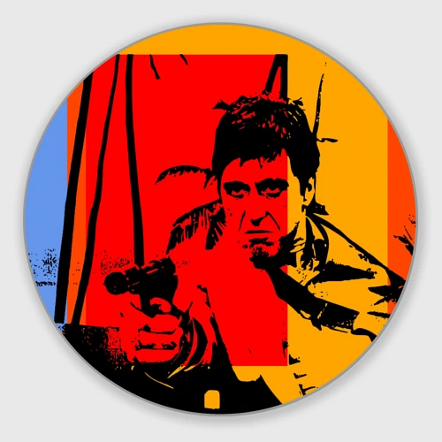 Круглый коврик для мышки  Tony Montana