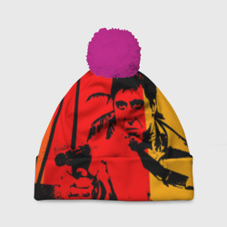 Шапка 3D c помпоном  Tony Montana