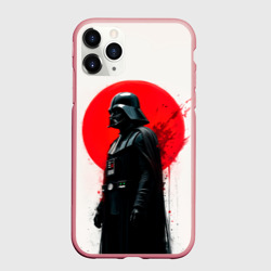 Чехол для iPhone 11 Pro Max матовый Дарт Вейдер на фоне заката