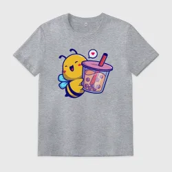Мужская футболка хлопок Happy bee
