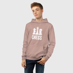 Детская толстовка хлопок Шахматы король между двумя конями - фото 2