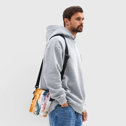 Сумка через плечо 3D Разноцветные мазки кисти на палитре художника - фото 2