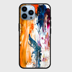 Чехол для iPhone 14 Pro Max Разноцветные мазки кисти на палитре художника