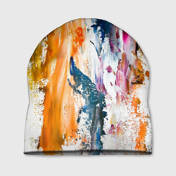 Шапка 3D Разноцветные мазки кисти на палитре художника