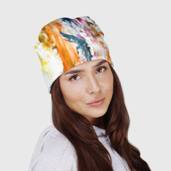 Шапка 3D Разноцветные мазки кисти на палитре художника - фото 2