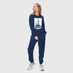 Женский костюм хлопок Парусник на спокойной воде - фото 2