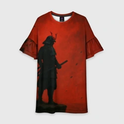 Детское платье 3D Ghost of Tsushima - алый