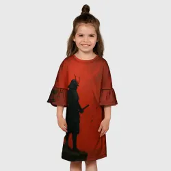Детское платье 3D Ghost of Tsushima - алый - фото 2