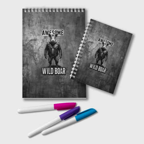 Блокнот Awesome wild boar