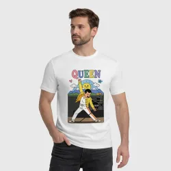 Мужская футболка хлопок Queen мультяшный стиль - фото 2