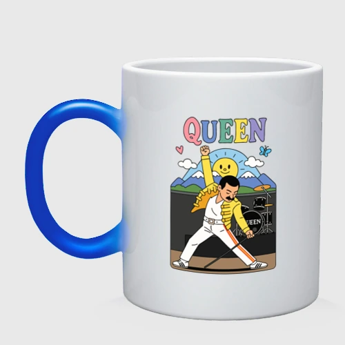 Кружка хамелеон Queen мультяшный стиль