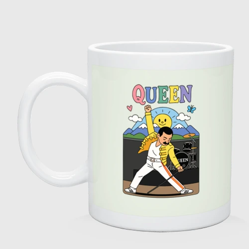 Кружка керамическая Queen мультяшный стиль