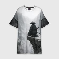 Детское платье 3D Ghost of Tsushima самурай - зимнее ущелье 