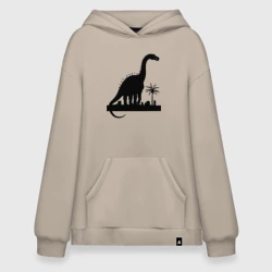 Худи SuperOversize хлопок Брахиозавр в городе